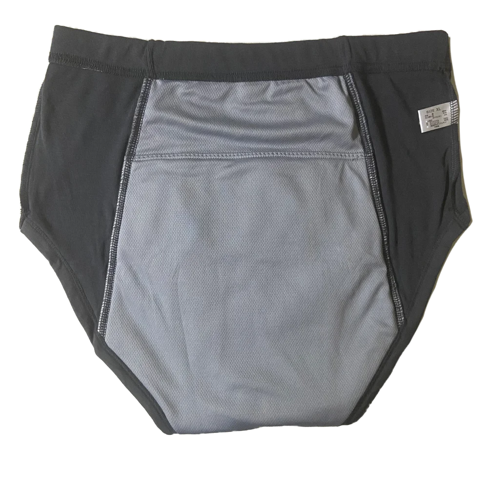 Men's Washable Incontinence Shorts Open Underwear Adults Patient Reusable Breathable Pant Diapers for Adults Prostate 500ml
