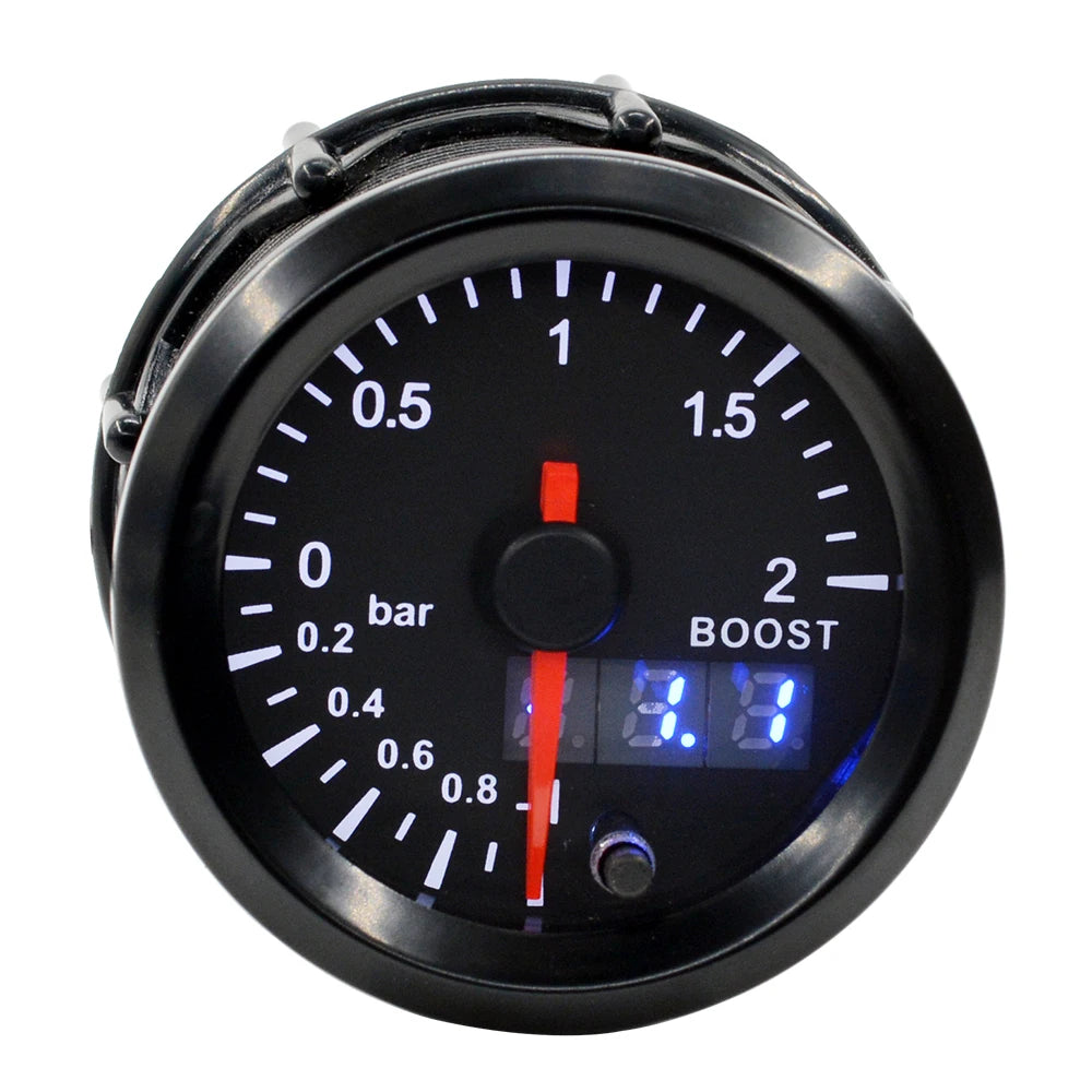 Dragon 52mm Car 7 Colors LED   Dual Display Boost Water Oil Temp Pressure Meter Volt Air Fuel Ratio EGT Gas Tachometer RPM Gauge