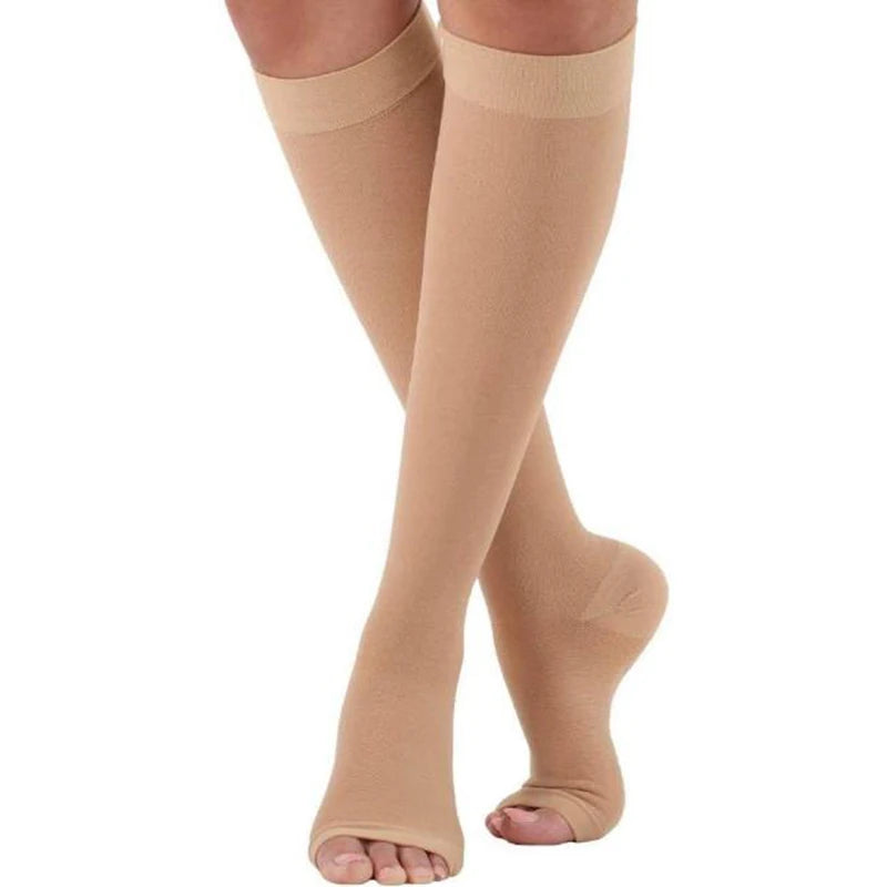 S-XXL Compression Socks Compression Socks for Varicose Vein Calf Riding Socks Stretch Open Toe Knee Socks