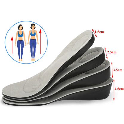 EiD Increased movement insole invisible height insoles breathable arch male and female pu insole increased 1.5/2.5/3.5/4.5 cm