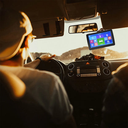 Podofo Car GPS Navigation 7 Inch Touch Screen GPS Navigator Truck Sunshade Sat Nav 256M Europe Map GPS Navigators