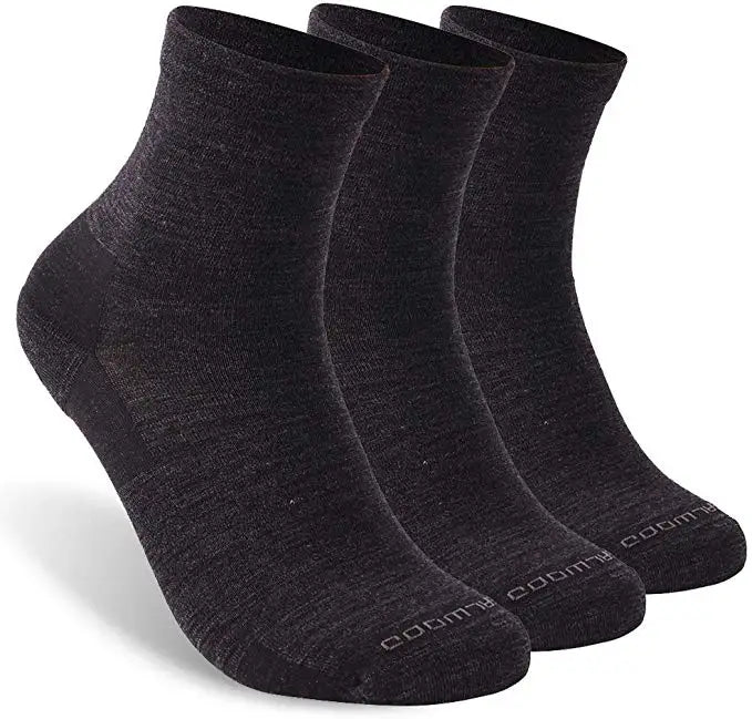 ZEALWOOD Merino Wool Running Socks Men Women No Show/Ankle/Crew Anti-blister Cushion Athletic Socks Ultra-Light Tennis 1/3 Pairs