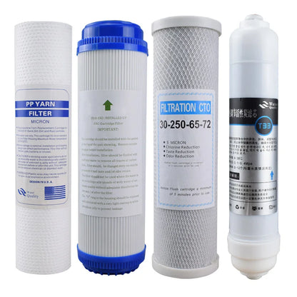 1 Set CTO,PP,UDF,T33,Water Filter Cartridge,10Inch Reverse Osmosis Filter System Replacement Water Filter