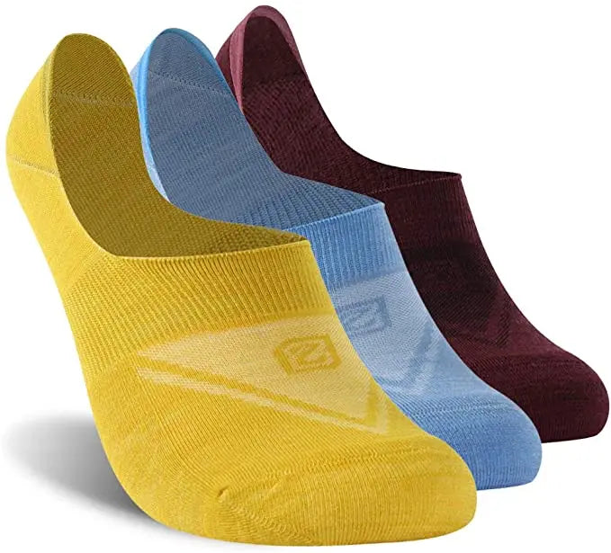 ZEALWOOD Merino Wool Running Socks Men Women No Show/Ankle/Crew Anti-blister Cushion Athletic Socks Ultra-Light Tennis 1/3 Pairs