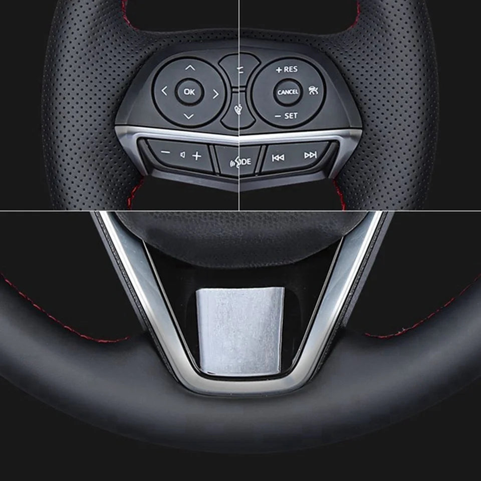 Black Suede Braid Car Steering Wheel Cover For Audi A3 8P Sportback A4 B8 Avant A5 8T A6 C6 A8 D3 Q5 8R Q7 4L S3 S4 S5 Seat Exeo