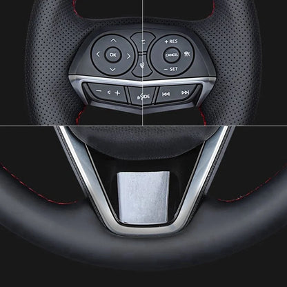 Black Suede Braid Car Steering Wheel Cover For Audi A3 8P Sportback A4 B8 Avant A5 8T A6 C6 A8 D3 Q5 8R Q7 4L S3 S4 S5 Seat Exeo