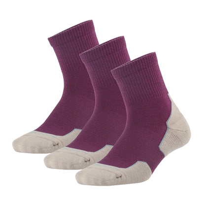 ZEALWOOD Marathon Running Socks, Men's Women's Outdoor Merino Wool Sports Compression Socks Breathable Cushion Cycling 1/3 Pairs