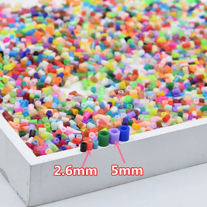 Perler Toy Kit 5mm/2.6mm Hama beads 3D Puzzle DIY Toy Kids Creative Handmade Craft Toy Gift 72 colors 39000pcs