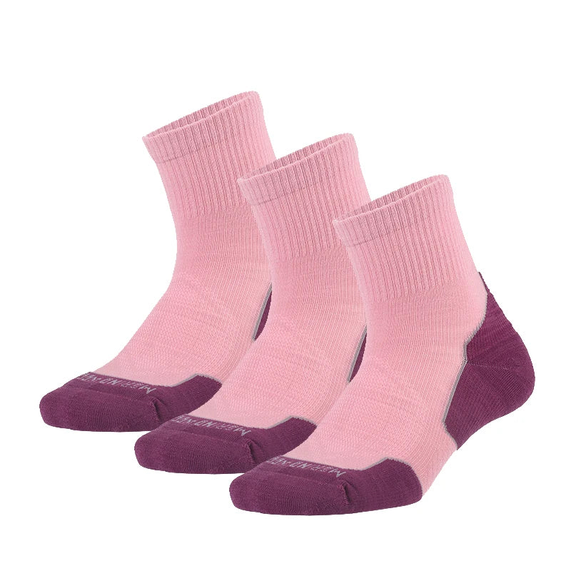 ZEALWOOD Marathon Running Socks, Men's Women's Outdoor Merino Wool Sports Compression Socks Breathable Cushion Cycling 1/3 Pairs