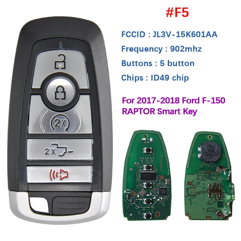 CN018109 315/434/868/902 Remote Key For Ford Edge Explorer Expedition Fusion Mondeo F150 Replacement Smart Keyless Proximity