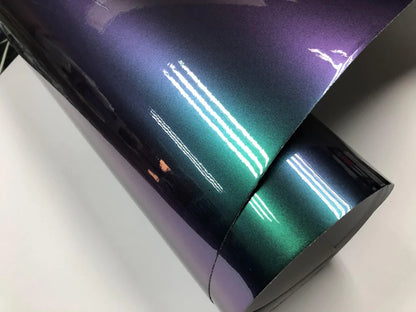 Premium Gloss Chameleon Pearl Glitter Metallic Green purple Vinyl Car Wrap Foil With Air Release Diamond Car Sticker Decal