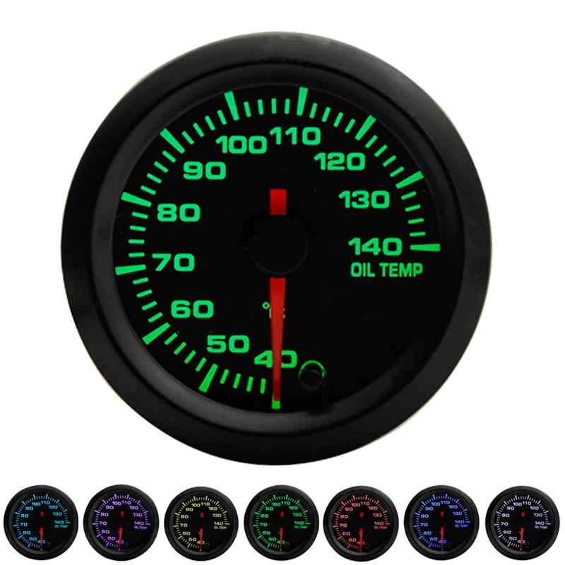 2" 52mm 7 Colors LED Boost/Water temp/Oil temp/Oil pressure/Voltmeter/Air fuel ratio/EGT/Tachometer RPM Car Gauge +Gauge Pods
