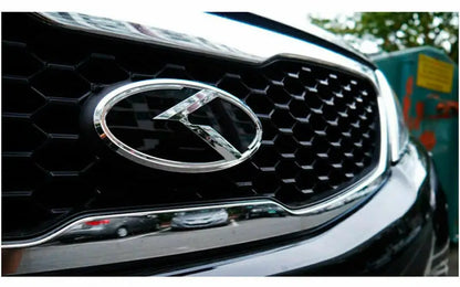 1 SET(7 Pcs) K Logo 3D Emblem Front Grille Trunk + Steering Wheel + Wheel Center Caps Sticker Badge for OPTIMA K5 Forte Koup