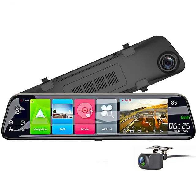 12" Car GPS Rearview Mirror Z68 Android 8.1 GPS Navigation ADAS Parking Monitoring DVR Camera 2G+32GB Dash Cam Video Recorder