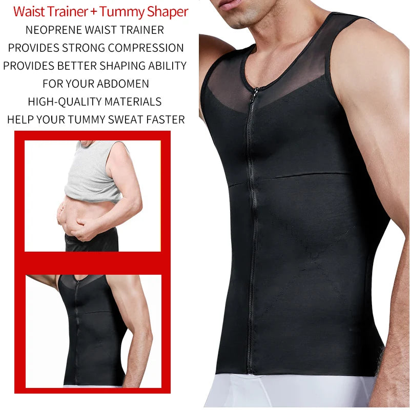 Men Slimming Body Shaper Belly Control Waist Trainer Man Shapewear Modeling Underwear Shapers Corrective Posture Vest Corset