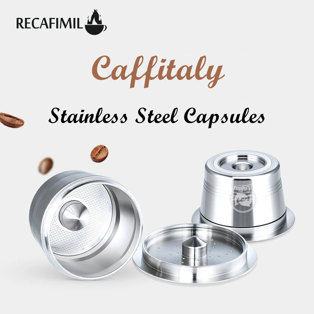 Reusable Coffee Capsule for Caffitaly Stainless Steel Refillable Crema Coffee Filter For TCHIBO Cafissimo K-Fee Coffee Machine