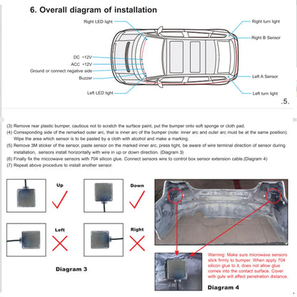 Universal model is suitable for all cars BSD blind spot monitoring, high speed overtaking assist warning