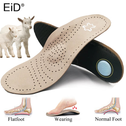 Genuine Leather Orthopedic Insoles for Arch Support Shoes Insert Pad Orthotics Shoes Insole For Shoes Woman Men plantar fasciiti