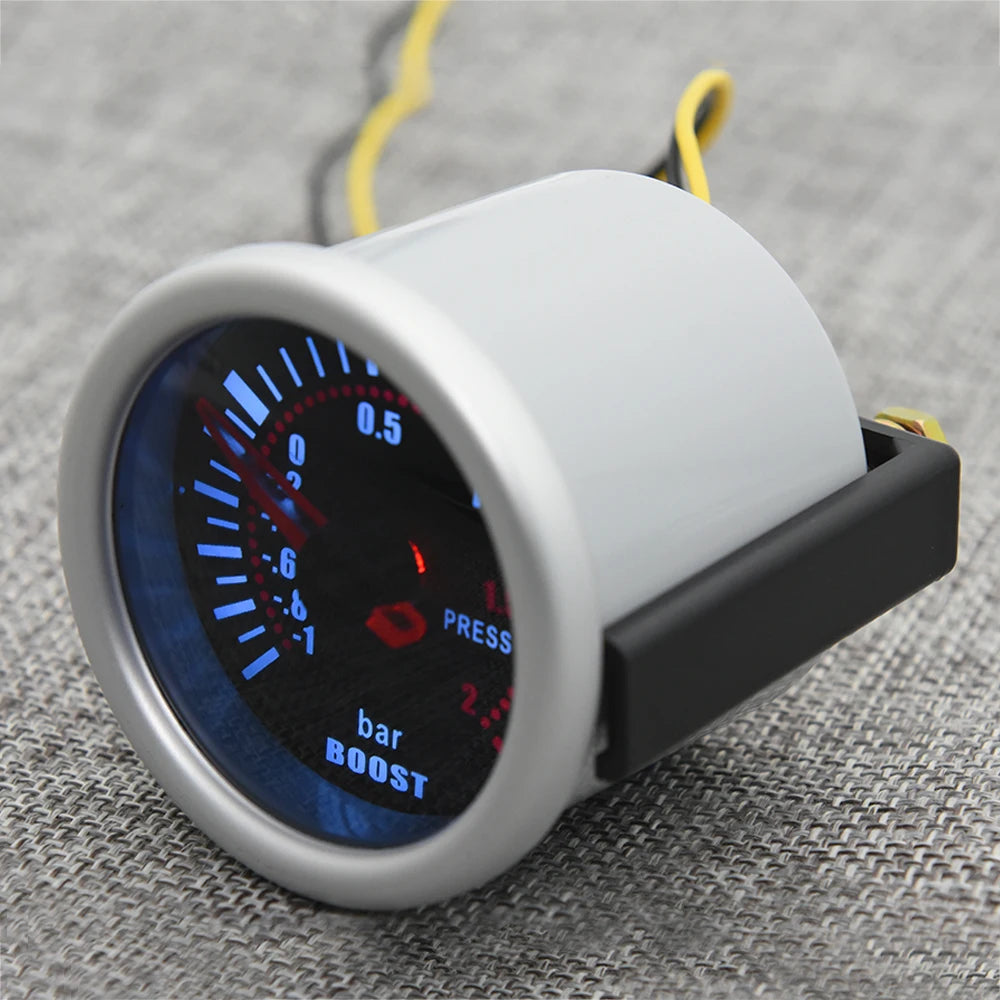 2"52mm Smoke Len PSI/BAR Turbo Boost Gauge Meter Water/Oil Temp Meter Tachometer Vacuum VOLT Oil Pressure for Gasoline Car 12V