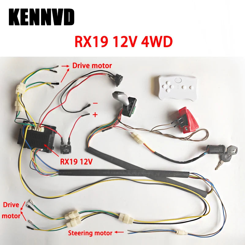 24V 12V DIY Children Electric Car Wire Harness with RC,wire harness for Kids Ride On toys Car