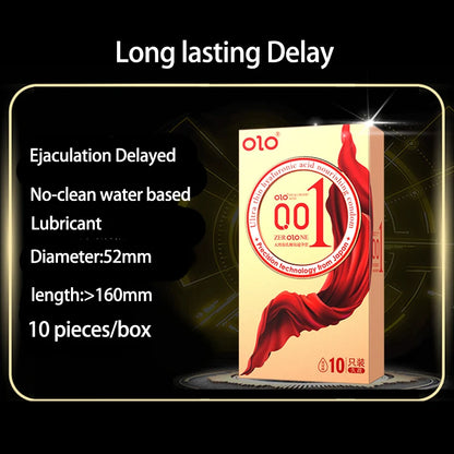 0.01 Ultra Thin Condoms For Men Long Sex Ejaculation Delay Rubber Condom Vaginal Massage Penis Sleeve Sex Toys For Adults 18