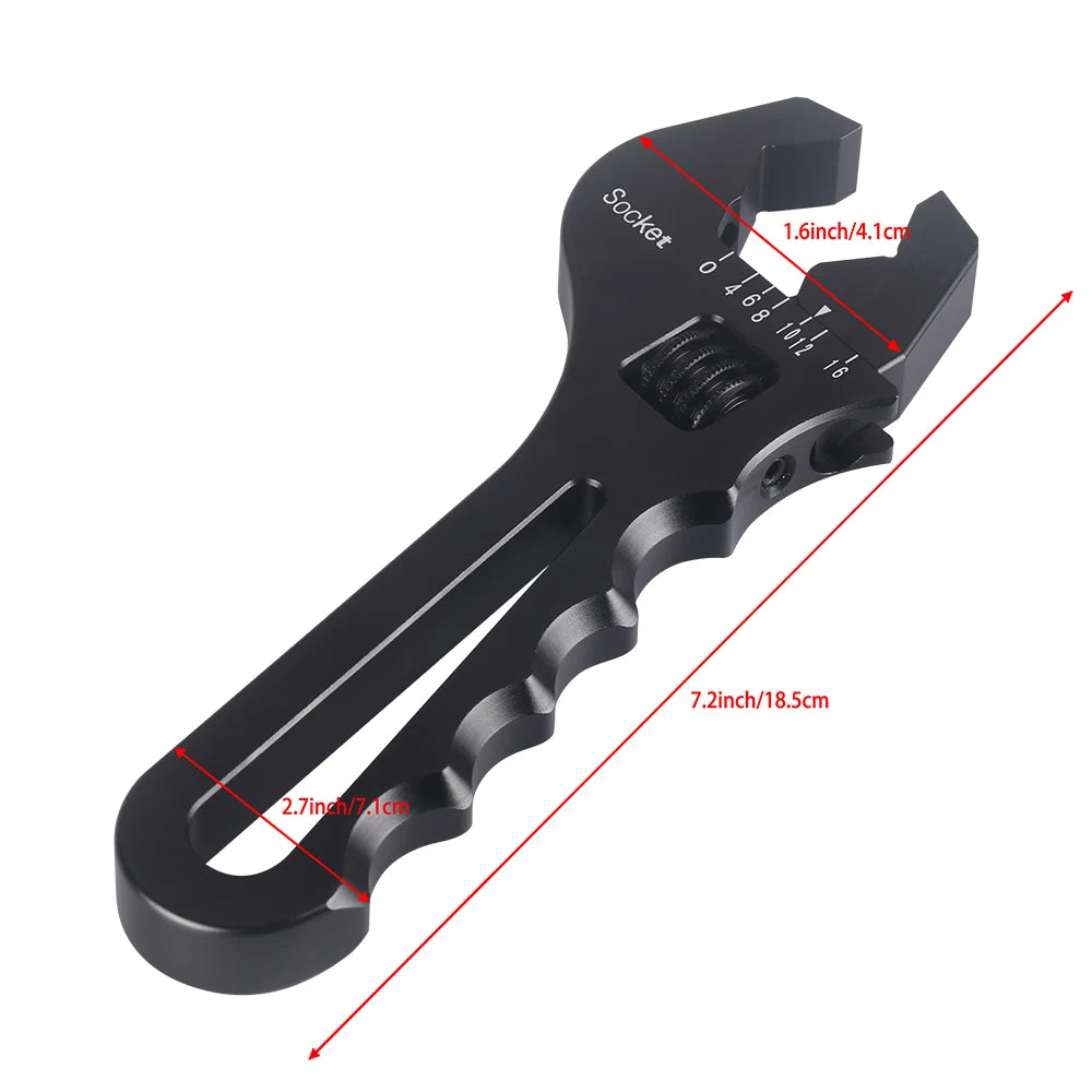AN/3/4/6/8/10/12 Adjustable Aluminum Wrench Oil Hose End Fitting Tool Aluminum Spanner