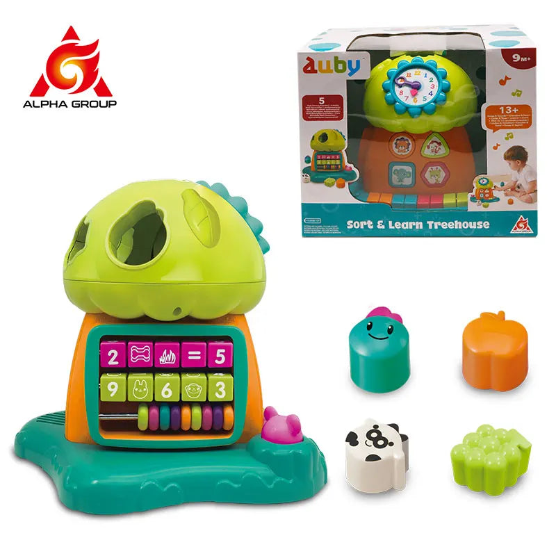 Auby Sort & Learn Treehouse with Music Light  Intelligence Auditive Vision Mathematics Develop Educational Toy For Infant 9m+
