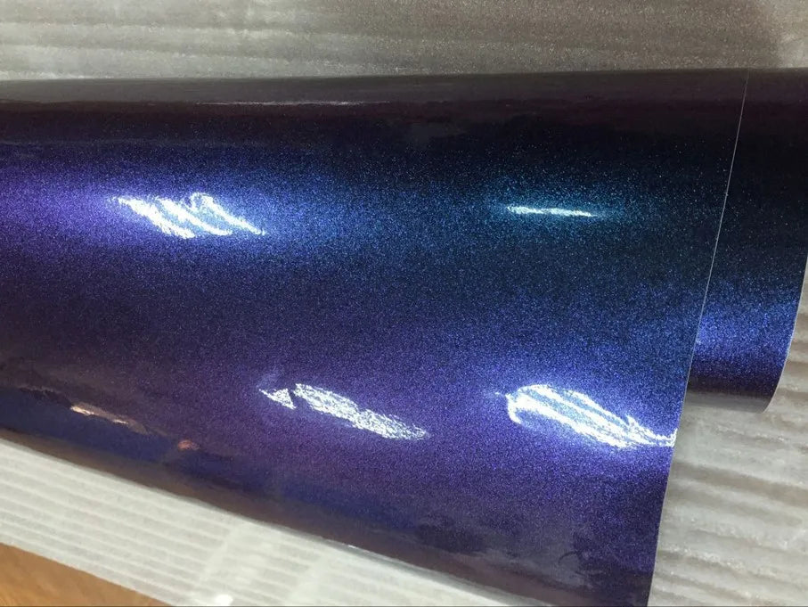 Premium Gloss Chameleon Pearl Glitter Metallic Green purple Vinyl Car Wrap Foil With Air Release Diamond Car Sticker Decal