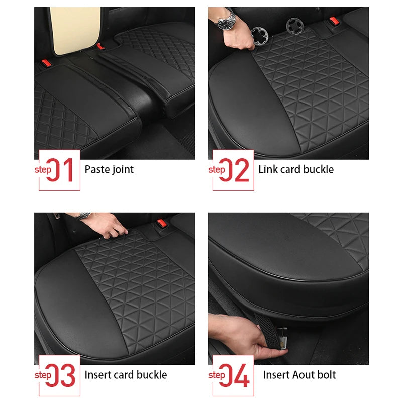 Four Seasons Universal Car Seat Cover Luxury PU Leather Car Seat-cover Cushion Protector Mat For Most Car Sedan SUV&Hatchback