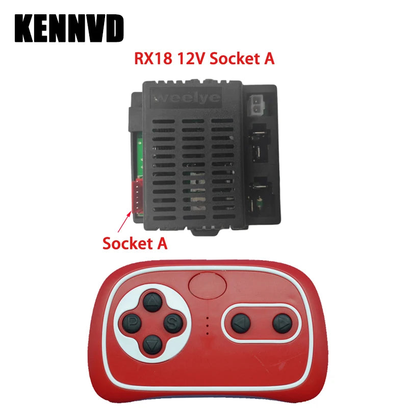 12V RX18 Weelye Children's Electric Car Remote Control Transmitter, RX23 Replacement Control Board Modules For Kids Ride-on Toys