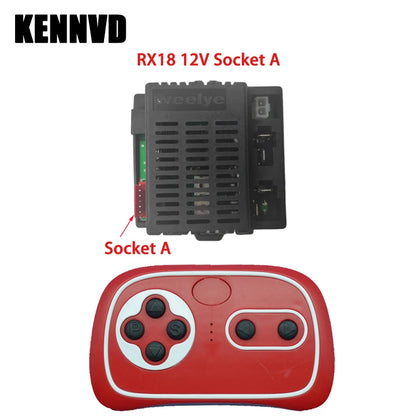 12V RX18 Weelye Children's Electric Car Remote Control Transmitter, RX23 Replacement Control Board Modules For Kids Ride-on Toys