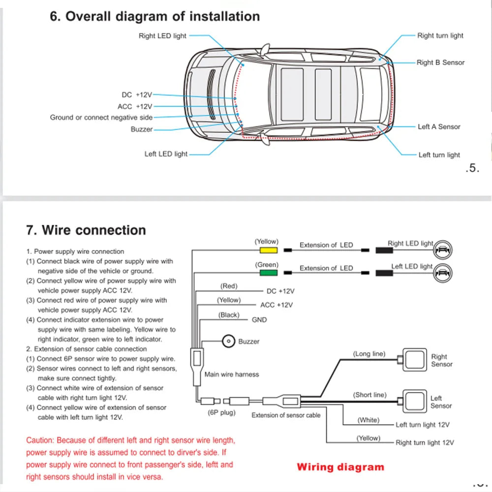 Universal model is suitable for all cars BSD blind spot monitoring, high speed overtaking assist warning