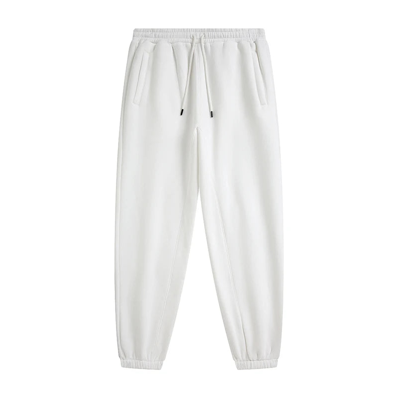 ZODF Trendy Men 345gsm Fleece Sweatpant Unisex Solid Color Loose Retro Hip Hop Winter Joggers Pants Brand Clothes HY0005