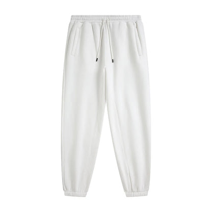 ZODF Trendy Men 345gsm Fleece Sweatpant Unisex Solid Color Loose Retro Hip Hop Winter Joggers Pants Brand Clothes HY0005