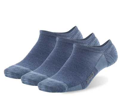 ZEALWOOD Merino Wool Running Socks Men Women No Show/Ankle/Crew Anti-blister Cushion Athletic Socks Ultra-Light Tennis 1/3 Pairs