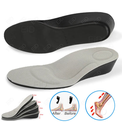 EiD Height increase insoles for growth arch support orthopedic Shoe Heel inserts Cushion Height Lift Taller Foot care Pad Unisex
