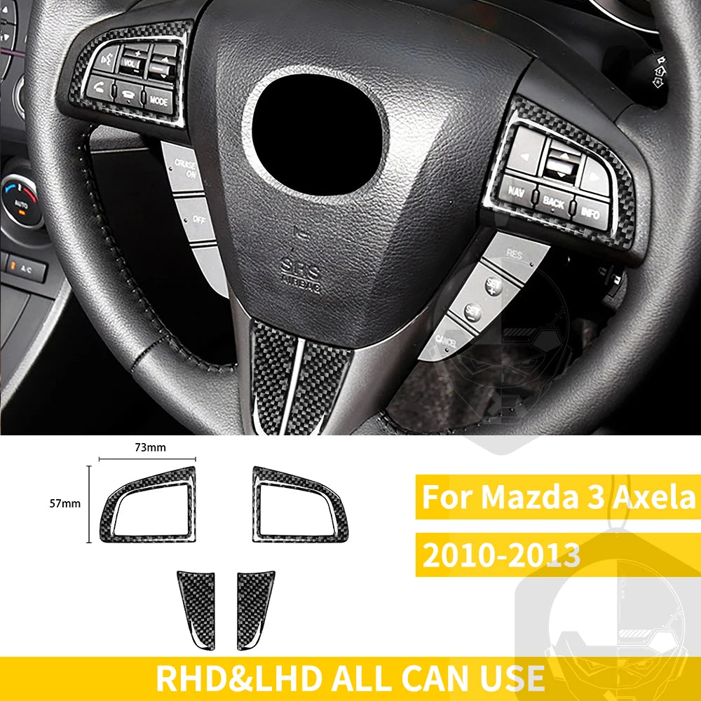 Whole Interior Stickers For Mazda 3 Axela 2010-2013 Carbon Fiber Car Accessories Dash Trim Gear Shift Console Cover Molding