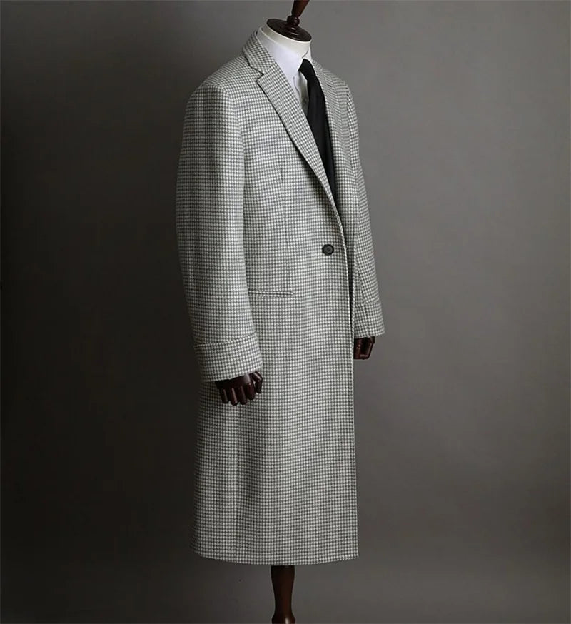 Elegant 1 Piece Men Suits&Blazer Custom Made Formal Plaid Wedding Suits One Button Fit Slim Party Long Jacket Outfit Customized