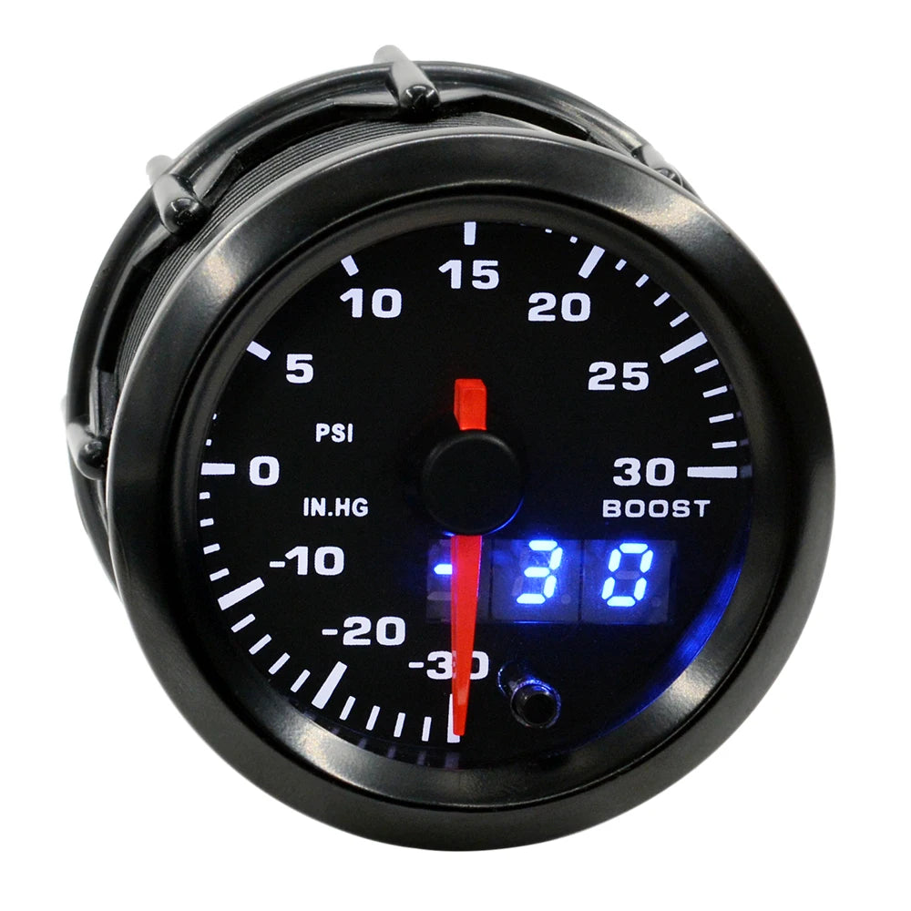 Dragon 52mm Car 7 Colors LED   Dual Display Boost Water Oil Temp Pressure Meter Volt Air Fuel Ratio EGT Gas Tachometer RPM Gauge