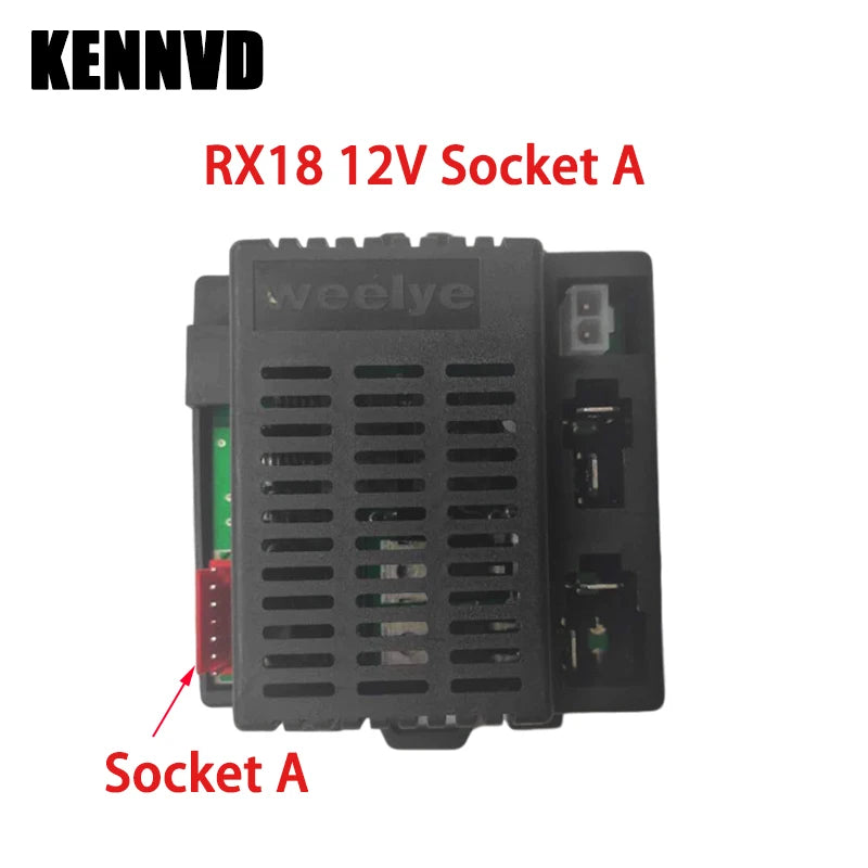 12V RX18 Weelye Children's Electric Car Remote Control Transmitter, RX23 Replacement Control Board Modules For Kids Ride-on Toys
