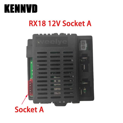 12V RX18 Weelye Children's Electric Car Remote Control Transmitter, RX23 Replacement Control Board Modules For Kids Ride-on Toys