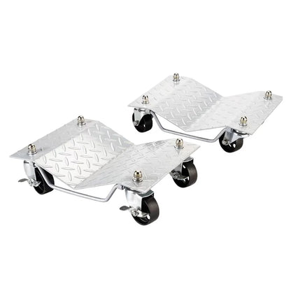 6000 Pound Heavy-Duty Wheeled Transport Vehicle with Tire Pulley and Car Handcart