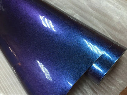 Premium Gloss Chameleon Pearl Glitter Metallic Green purple Vinyl Car Wrap Foil With Air Release Diamond Car Sticker Decal