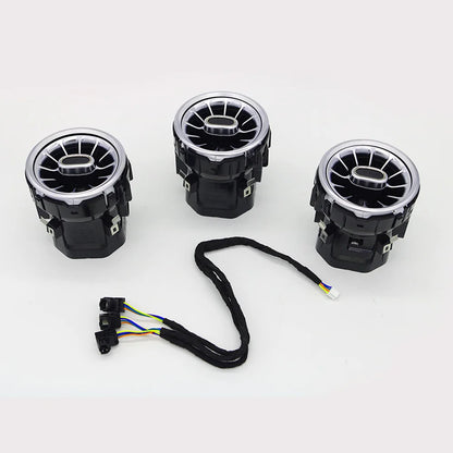 12/64 Colors LED Car A/C Nozzle Vents For Kia Stinger Ambient light Turbine Shape Air Outlet of Automobile Air Conditioner Refit