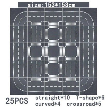 City Road Street Baseplate Straight Crossroad Curve T-Junction Building Blocks Base Plate 32*32 Compatible All Brands City