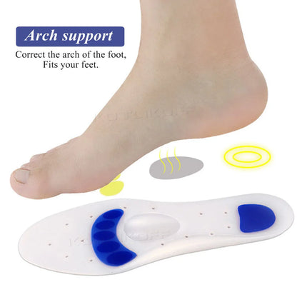 KOTLIKOFF Soft Medical Silicone Gel Insoles Flatfoot Arch Support Orthopedic Shoes Sole Insoles Pad For Shoes Plantar Fasciitis