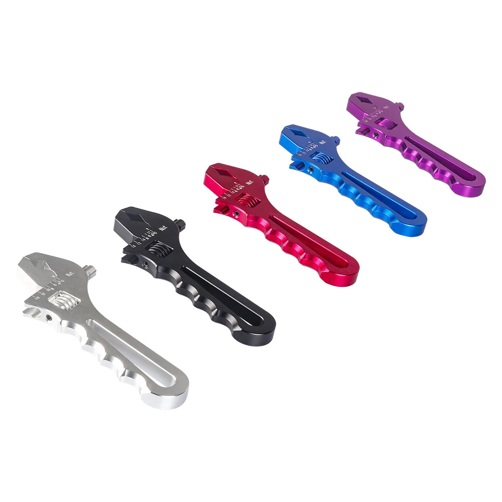 AN/3/4/6/8/10/12 Adjustable Aluminum Wrench Oil Hose End Fitting Tool Aluminum Spanner