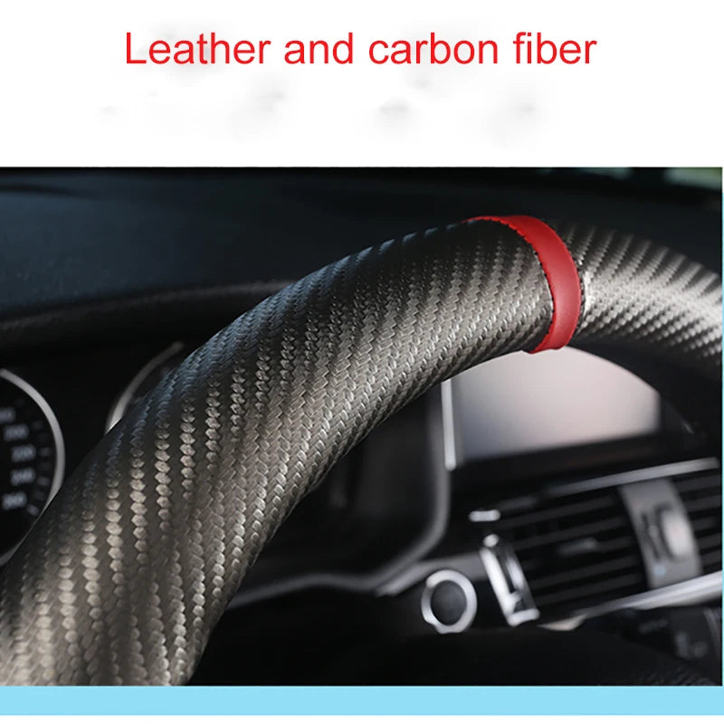 Carbon Fiber Car Steering Wheel Cover For Seat Leon 5F Mk3 2013-2021 Ibiza 6J Tarraco Arona Ateca Alhambra Auto Accessories