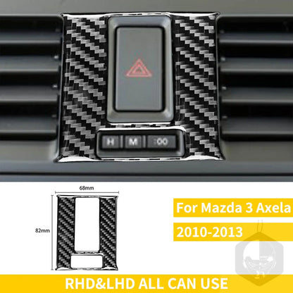 Whole Interior Stickers For Mazda 3 Axela 2010-2013 Carbon Fiber Car Accessories Dash Trim Gear Shift Console Cover Molding