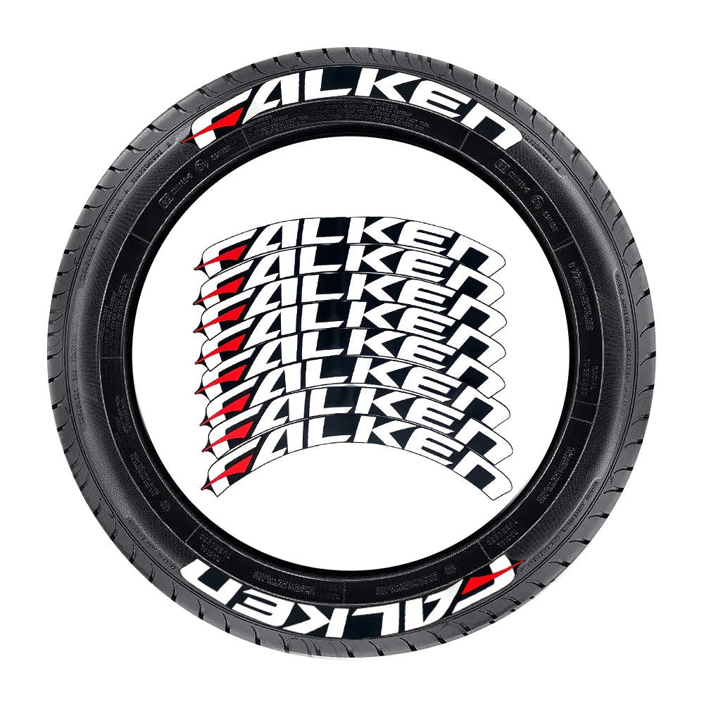 3D Car Wheel Tuning Permanent Rubber Conjoined Lettering Stickers for Toyota Honda Maserati Porsche BMW Benz Audi VW Mitsubishi